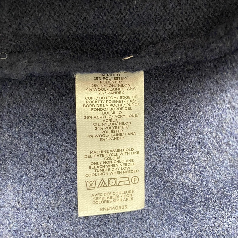 NWT LOFT Cardigan Sweater Womens Medium Blue Duster Long Open Front Knit Pockets - Picture 8 of 13